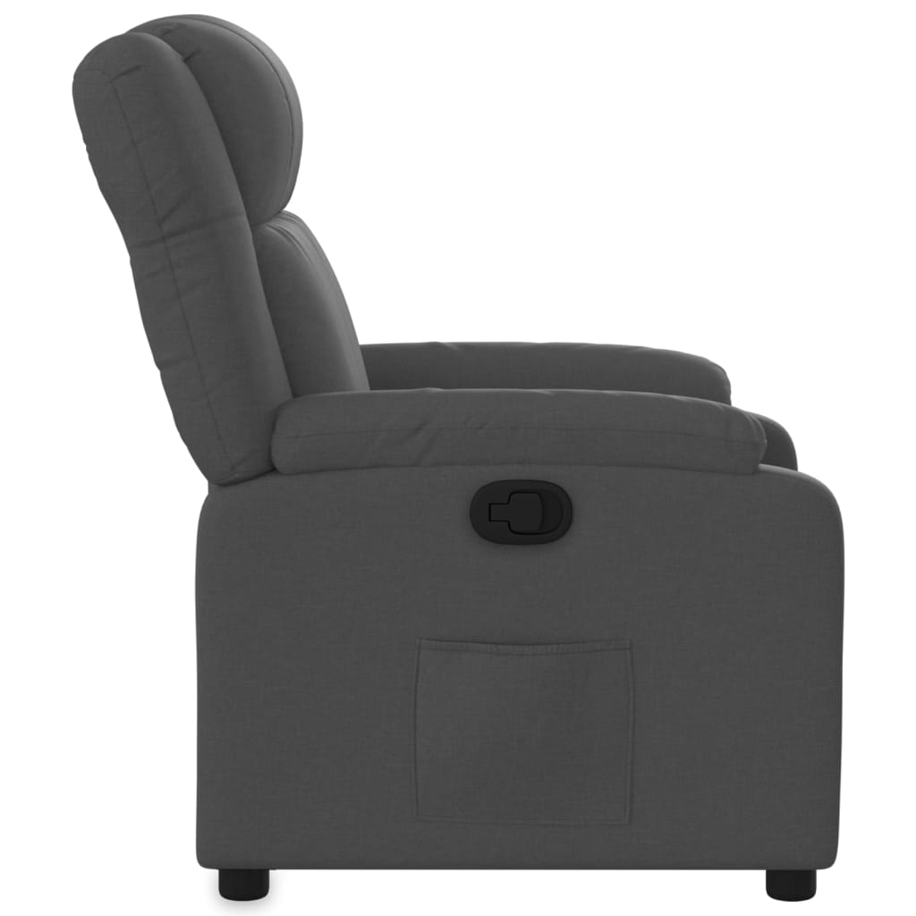 Relaxfauteuil donkergrijze stof