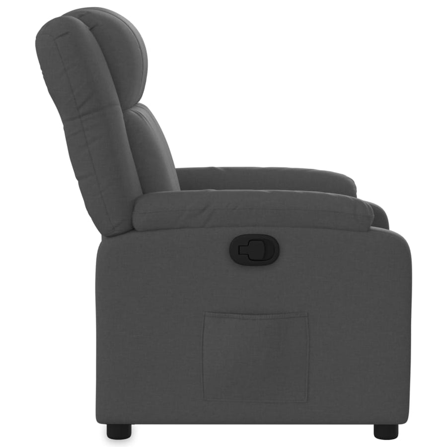 Relaxfauteuil donkergrijze stof