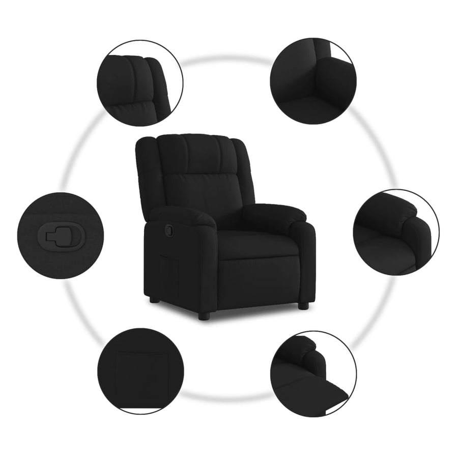 Relaxfauteuil Zwarte Stof