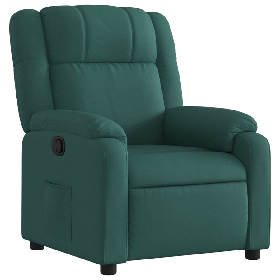 Relaxfauteuil donkergroene stof