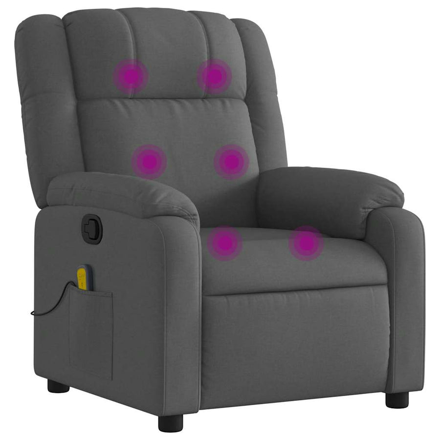 Massagestoel in donkergrijze stof