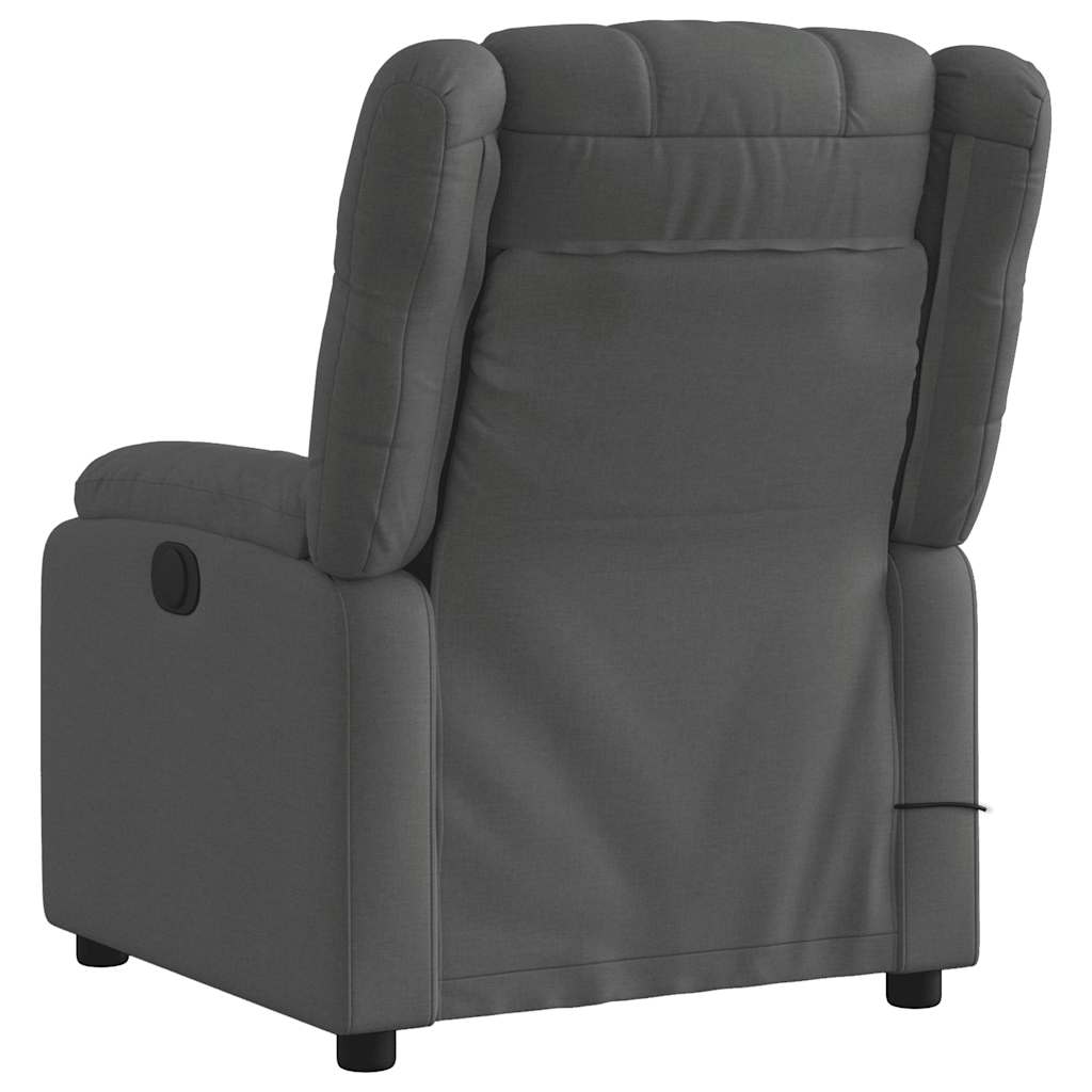 Massagestoel in donkergrijze stof