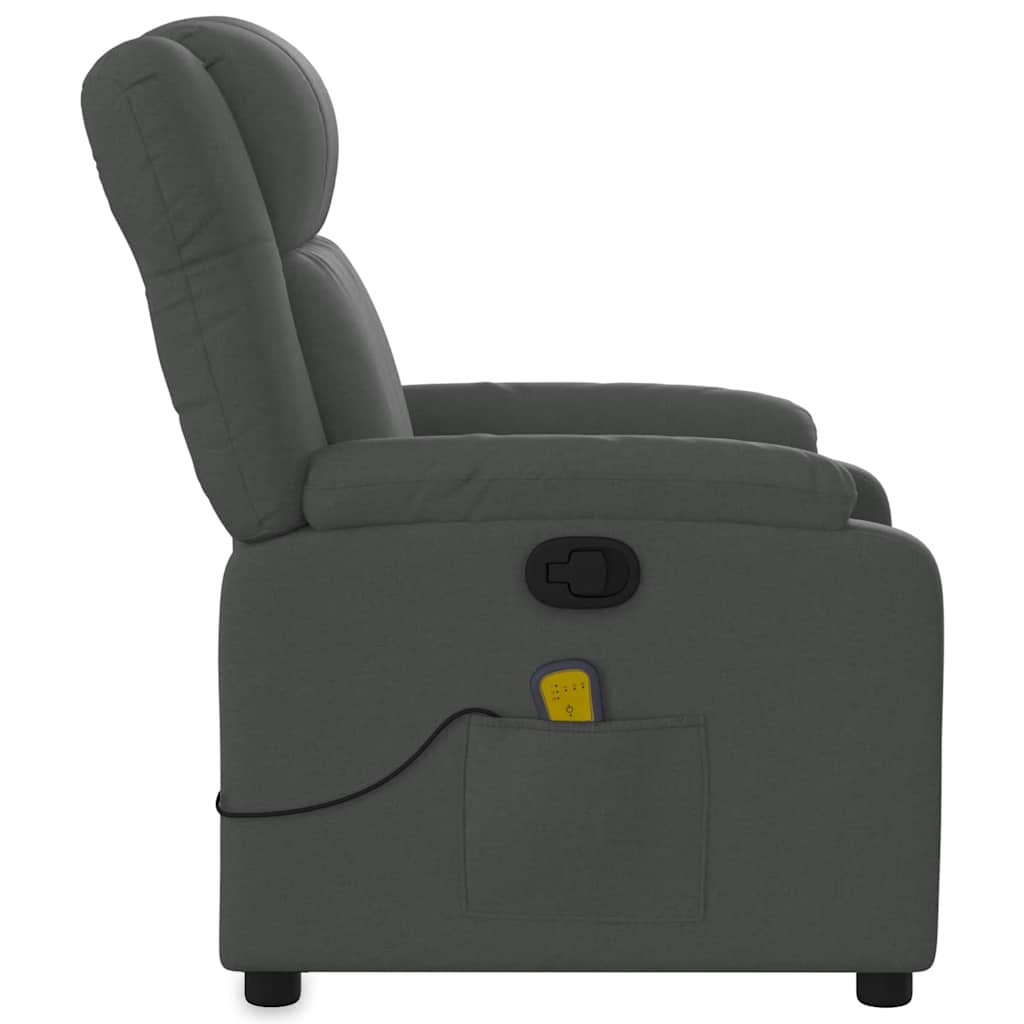 Massagestoel in donkergrijze stof