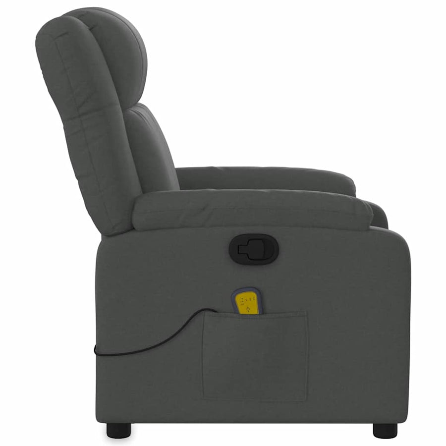 Massagestoel in donkergrijze stof