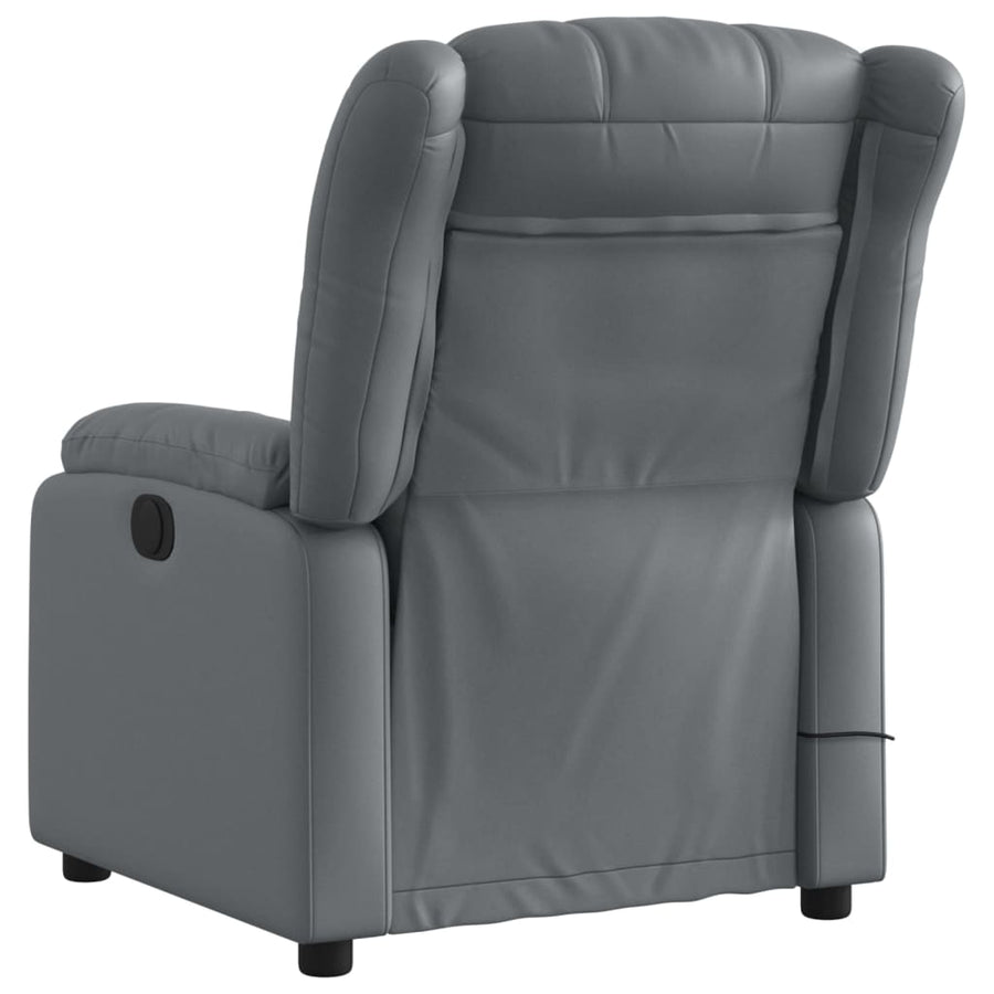 Massagestoel van grijs kunstleer