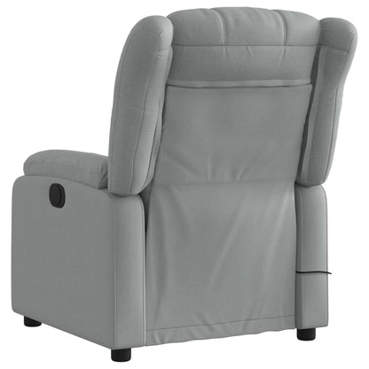 Massagestoel met lichtgrijze stof