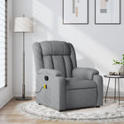 Massage chair with light grey fabric