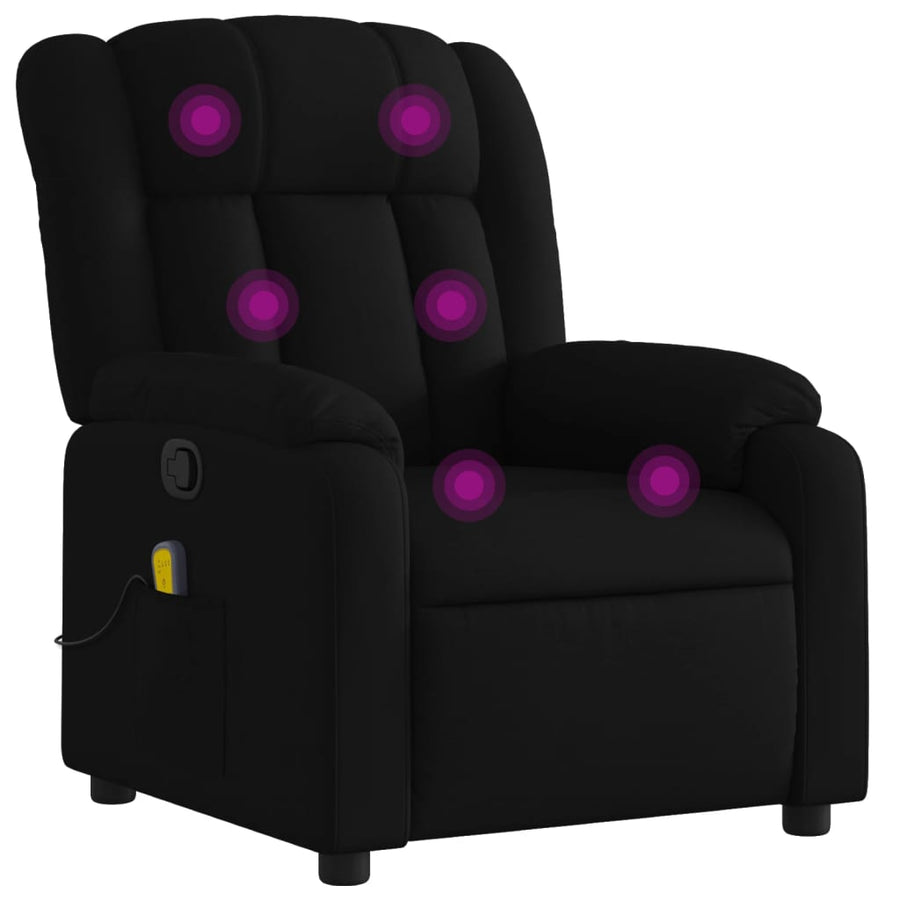 Massagestoel met zwarte stof