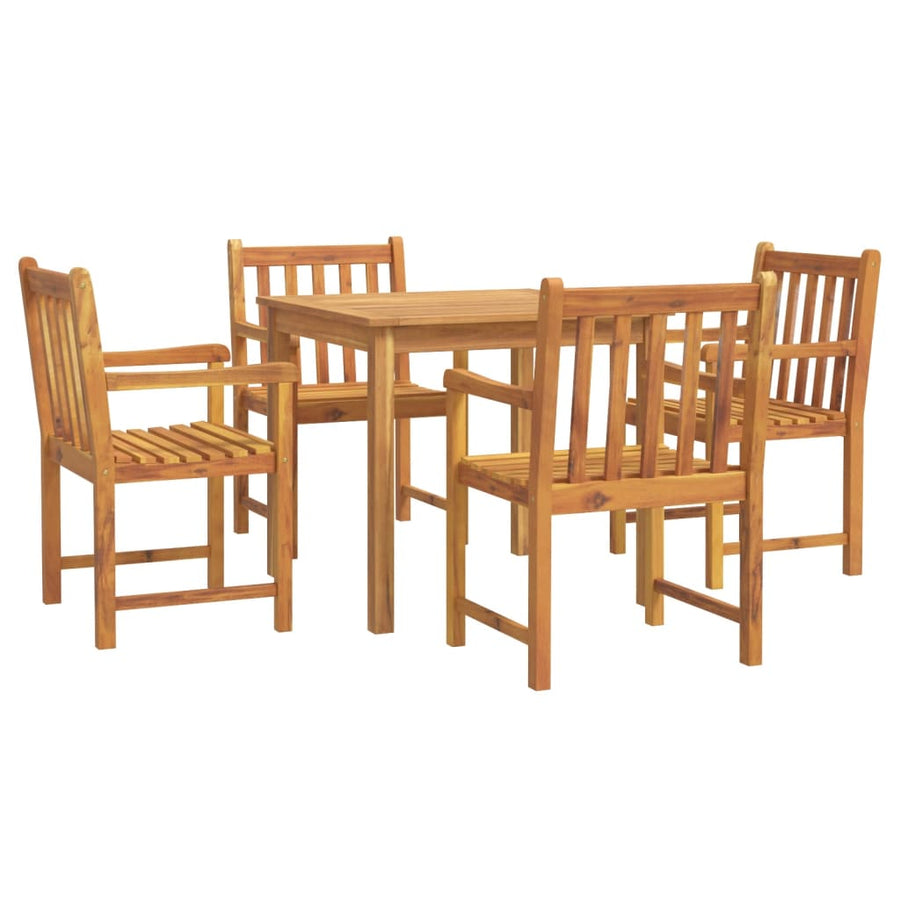 5-Delige Eethoek Massief Acaciahout 85 cm tafellengte
