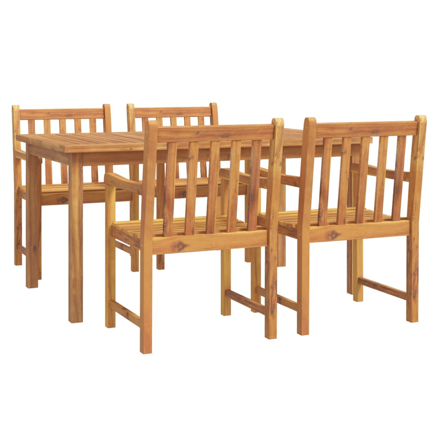 5-Delige Eethoek Massief Acaciahout 150 cm tafellengte