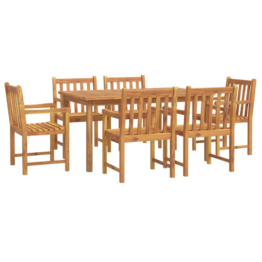 7-Delige Tuinset Massief Acaciahout 150 cm tafellengte