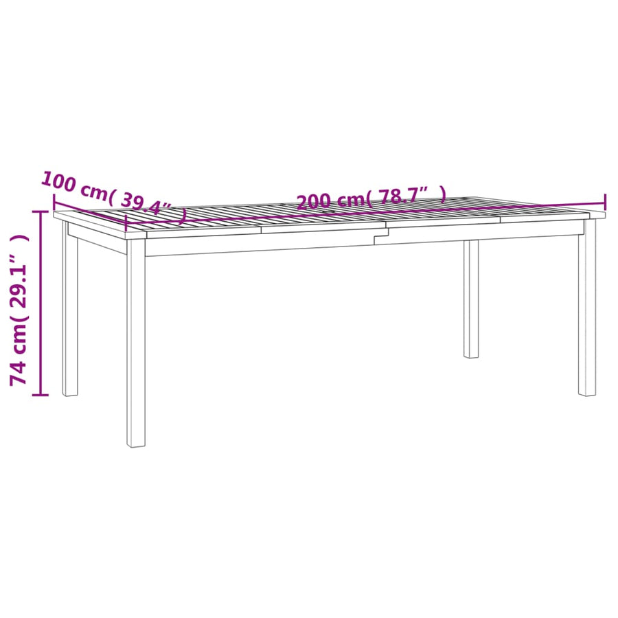 9-Delige Tuinset Massief Acaciahout 8