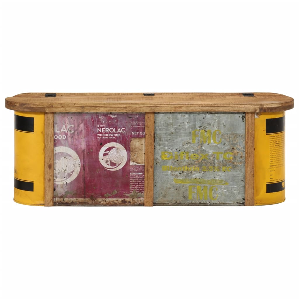 Opbergbank / dressoir 120x30x40 cm massief gerecycled hout