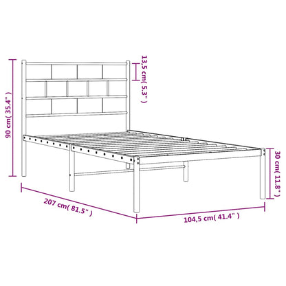 Bedframe Metaal 100 x 200 cm
