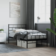 Bedframe metaal zwart 100x190 cm