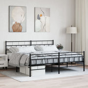 Bedframe metaal zwart 200x200 cm