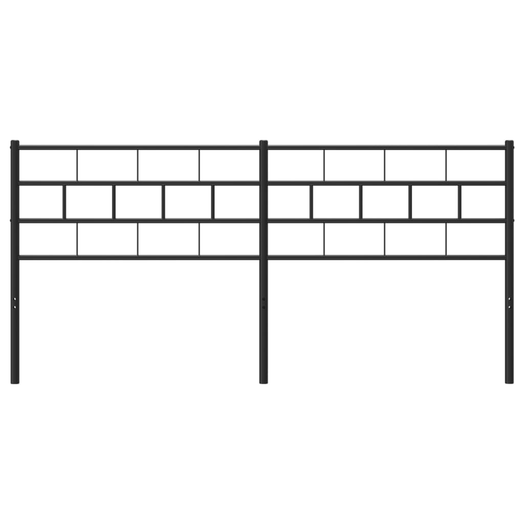 Hoofdbord 193 Cm Metaal Zwart