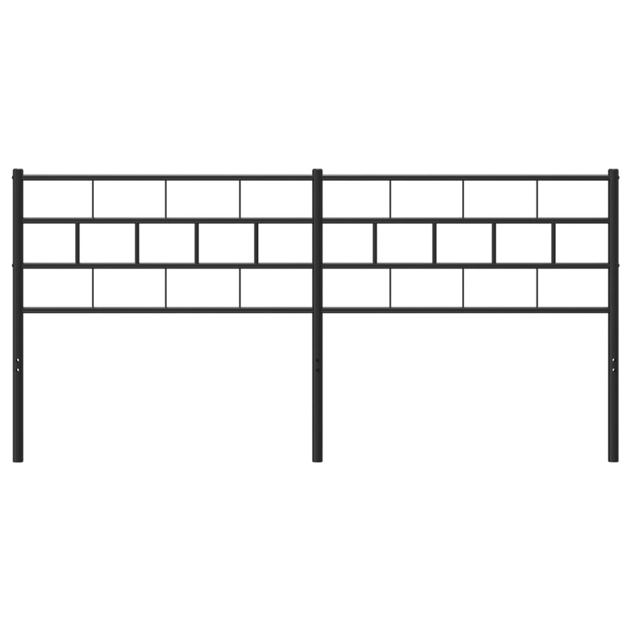 Hoofdbord 193 Cm Metaal Zwart