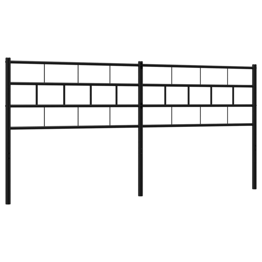 Hoofdbord 193 Cm Metaal Zwart
