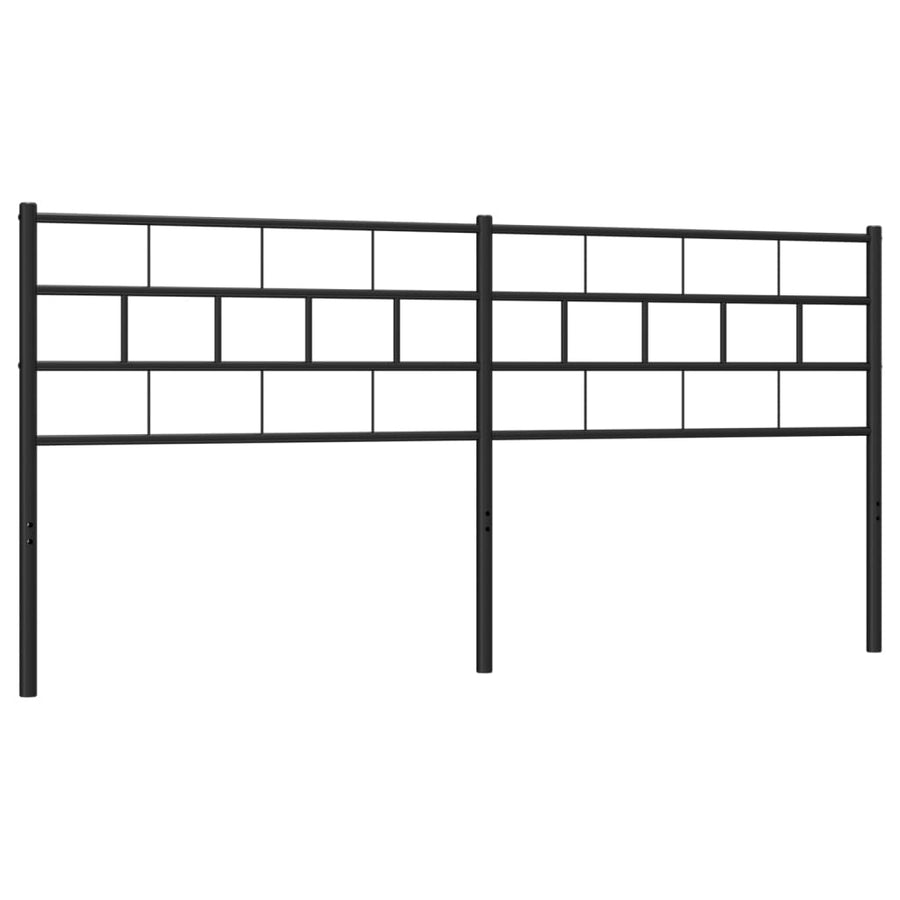 Hoofdbord 200 Cm Metaal Zwart