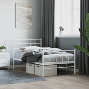 Bedframe metaal wit 107x203 cm