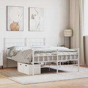Bedframe metaal wit 135x190 cm