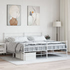 Bedframe metaal wit 193x203 cm