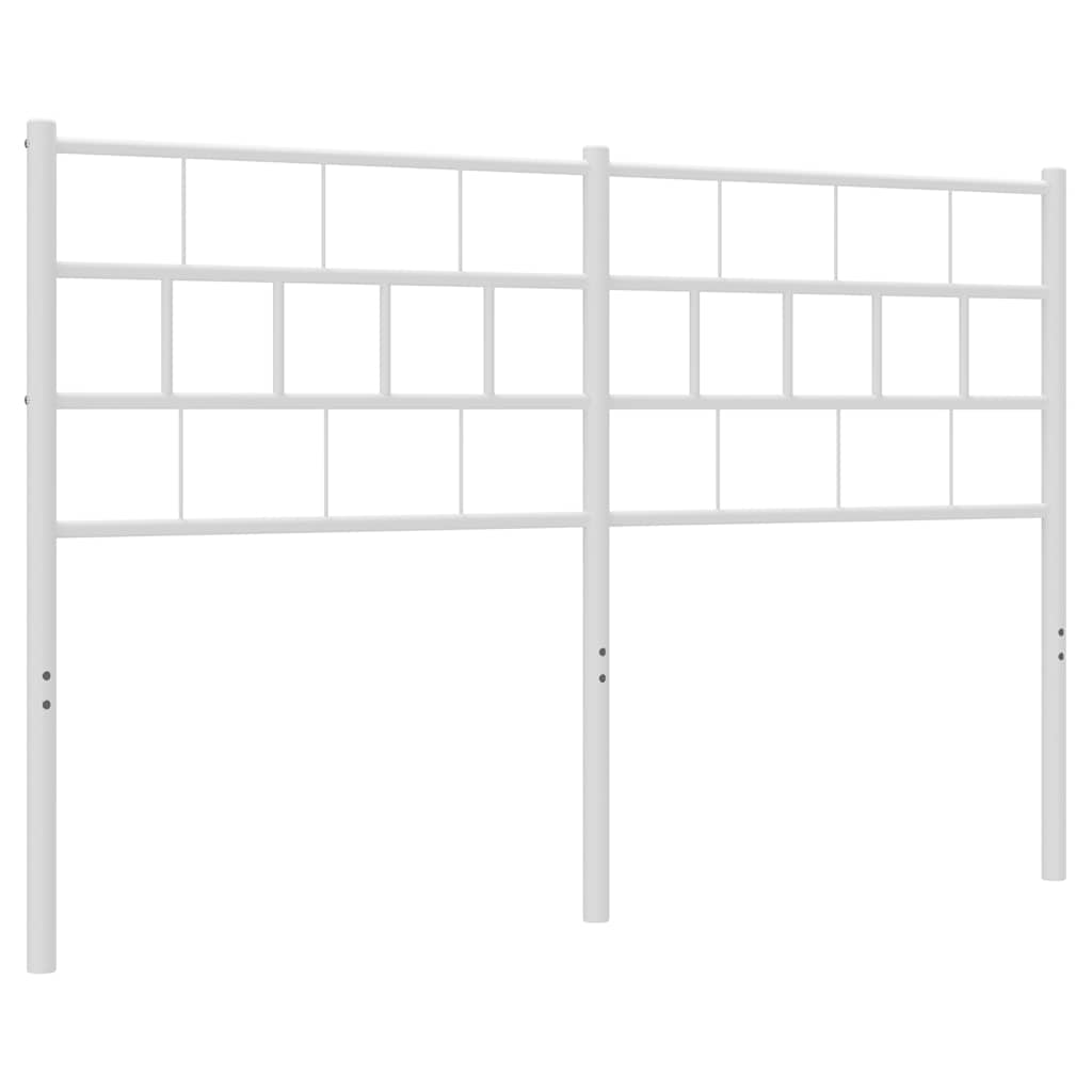 Vervangend hoofdbord 135 cm metaal wit