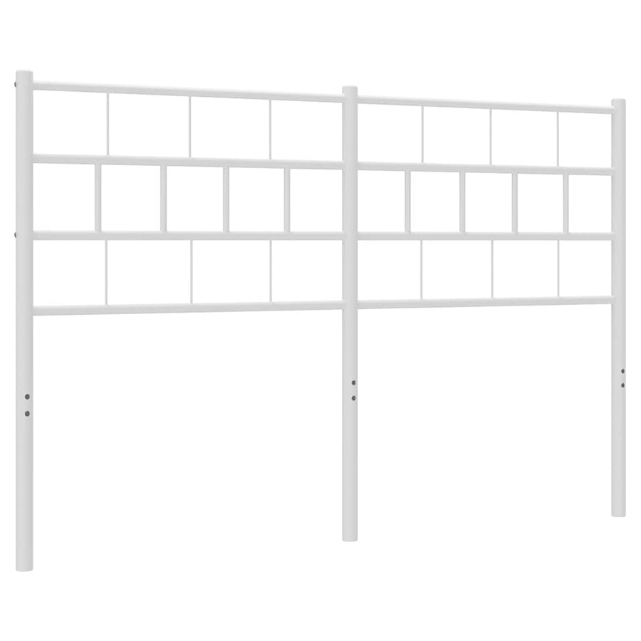 Vervangend hoofdbord 135 cm metaal wit