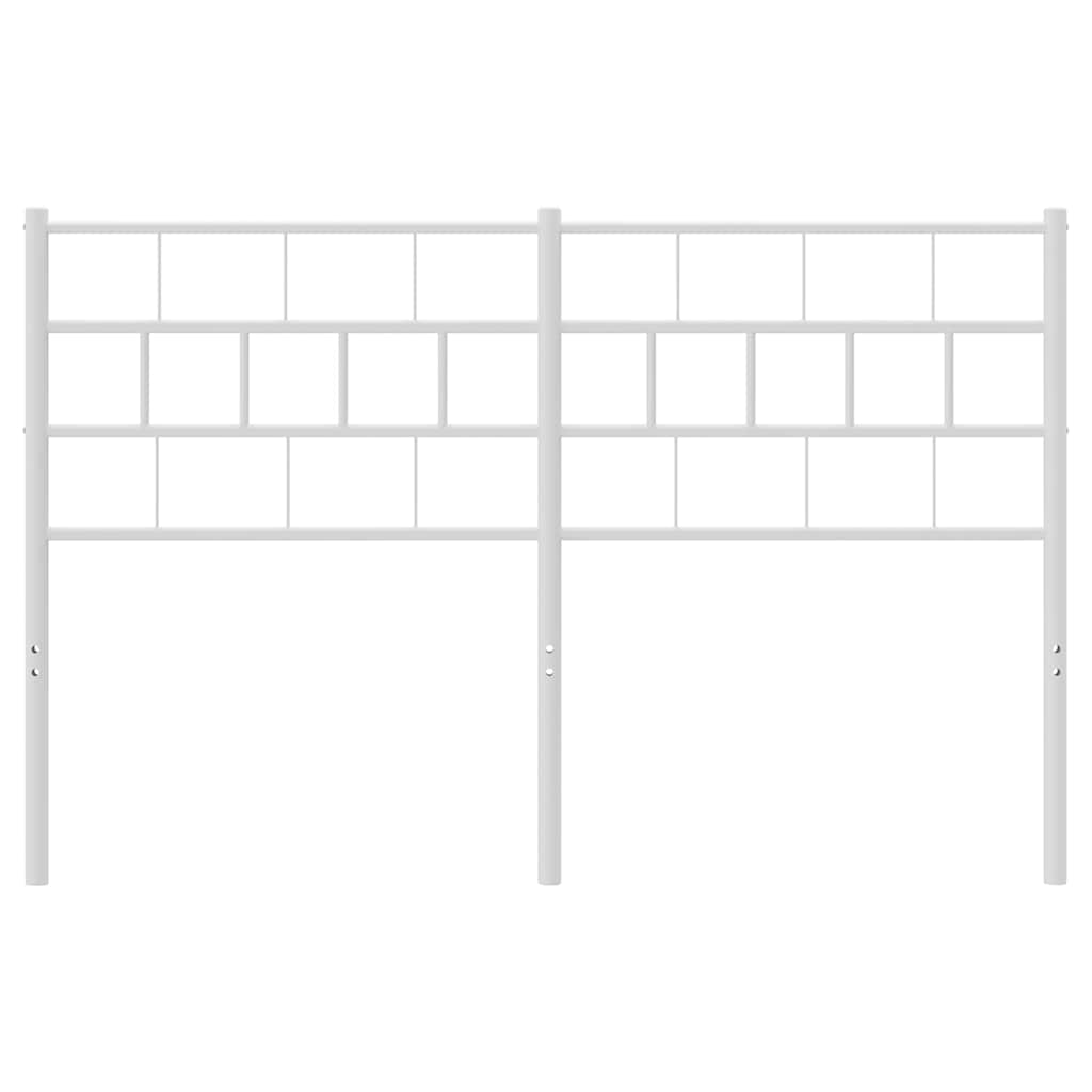 Vervangend hoofdbord 135 cm metaal wit