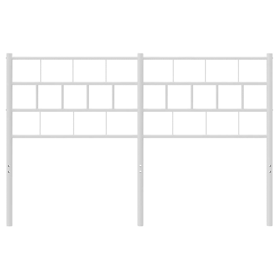 Vervangend hoofdbord 135 cm metaal wit