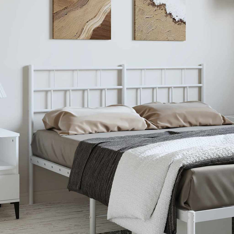 Vervangend hoofdbord 135 cm metaal wit
