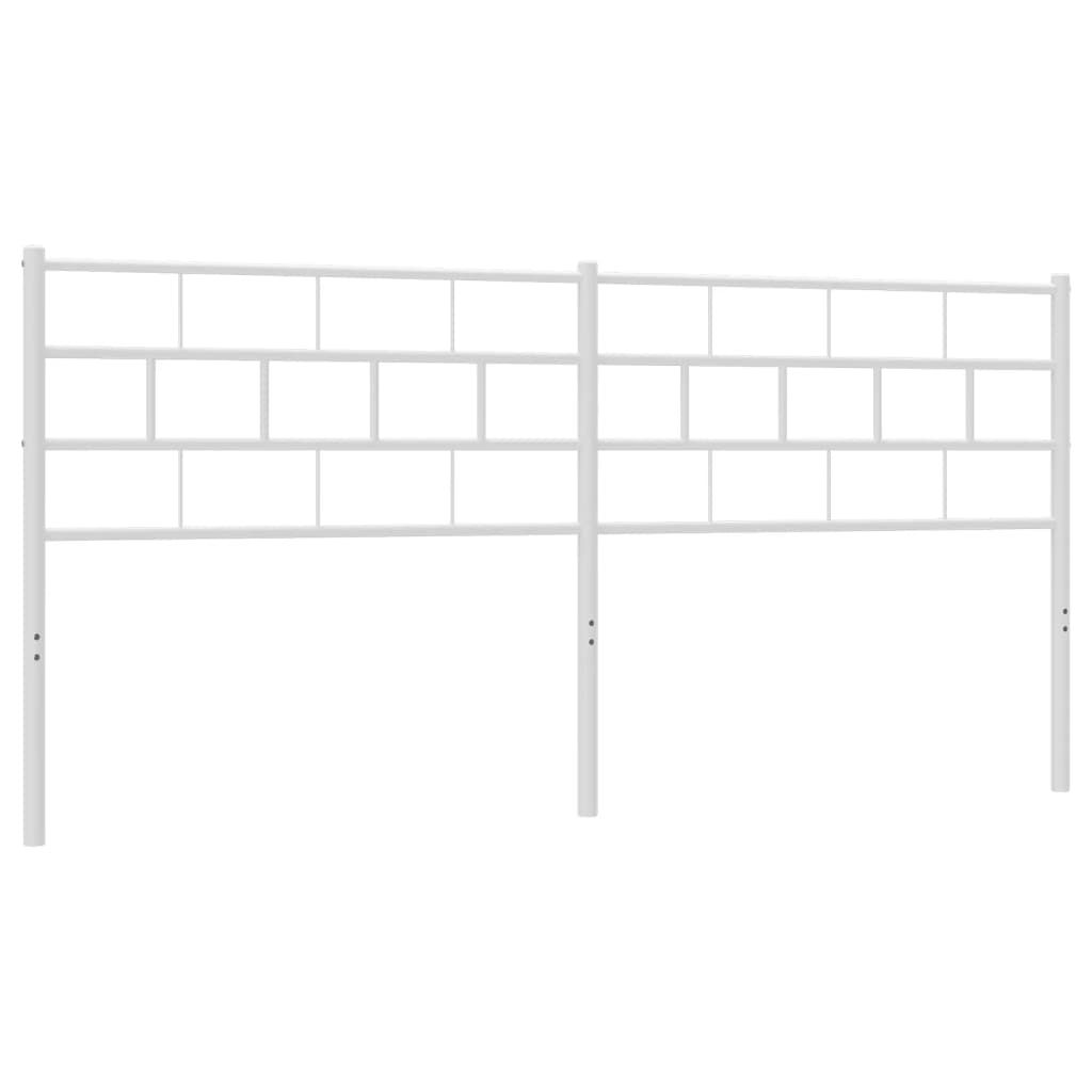 Hoofdbord 193 Cm Metaal Wit