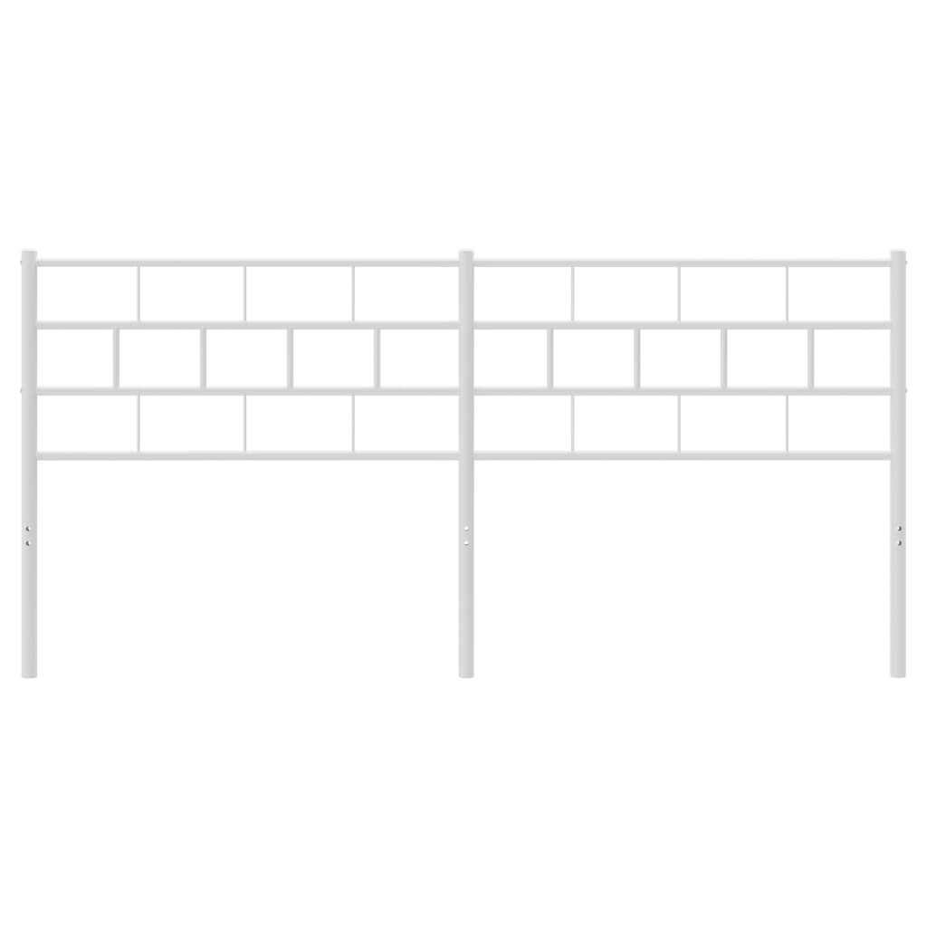 Hoofdbord 200 Cm Metaal Wit