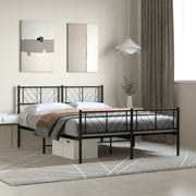 Bedframe metaal zwart 135x190 cm