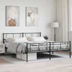 Bedframe metaal 183x213 cm zwart