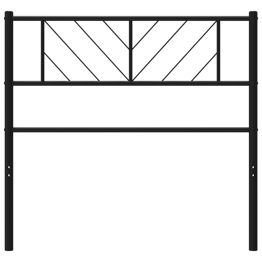 Hoofdbord 75 Cm Metaal Zwart