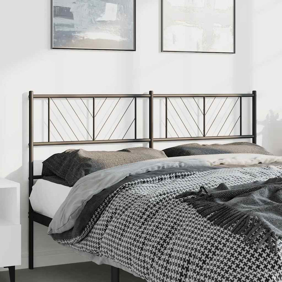 Vervangend hoofdbord 135 cm metaal zwart