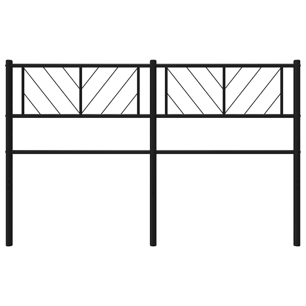 Vervangend hoofdbord 135 cm metaal zwart