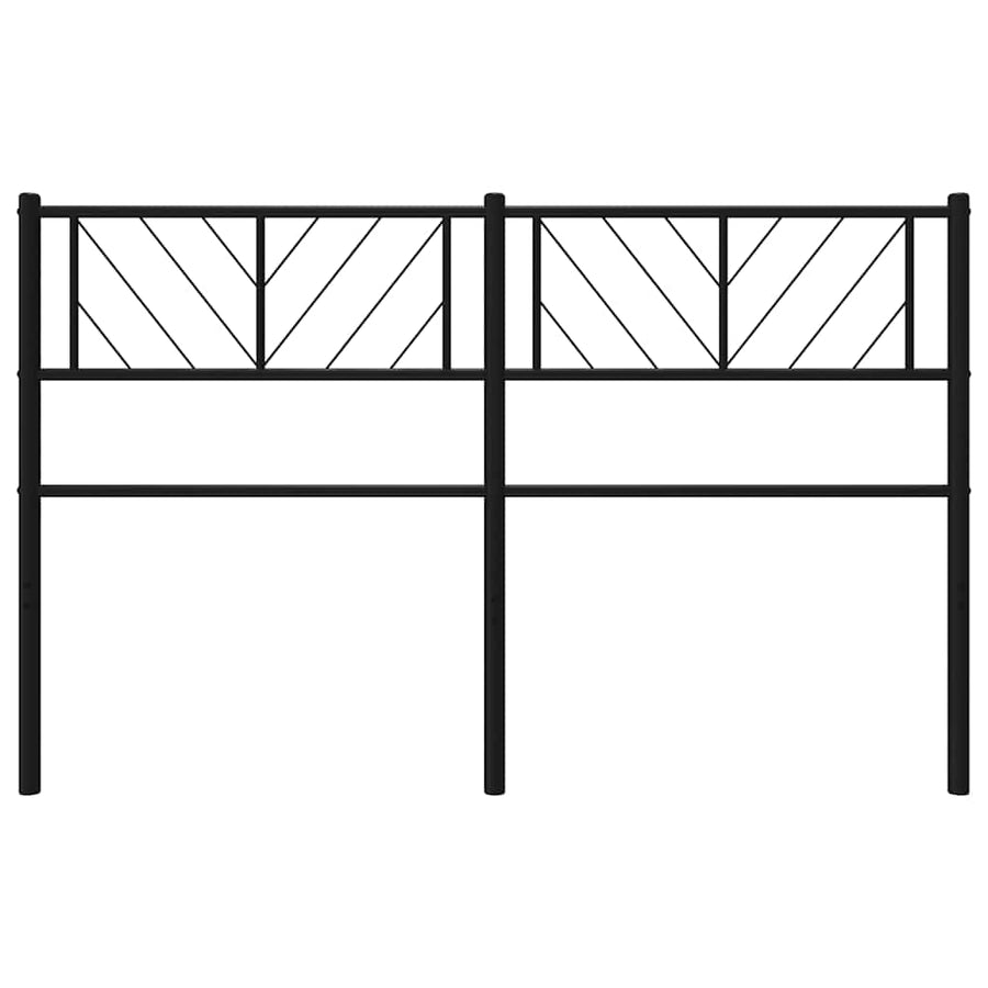 Vervangend hoofdbord 135 cm metaal zwart