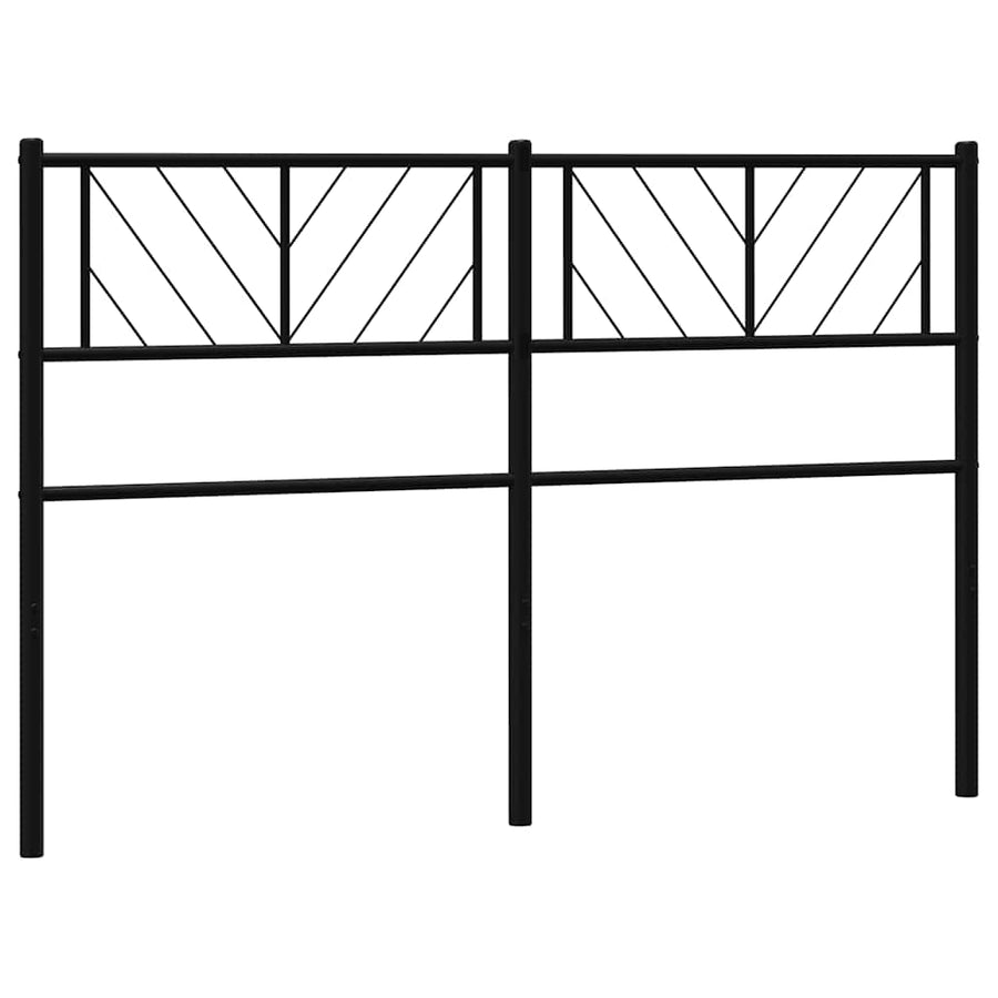Vervangend hoofdbord 135 cm metaal zwart