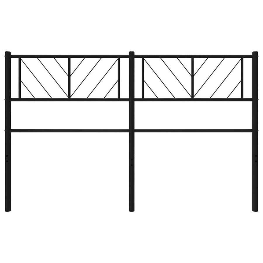 Vervangend hoofdbord 150 cm metaal zwart