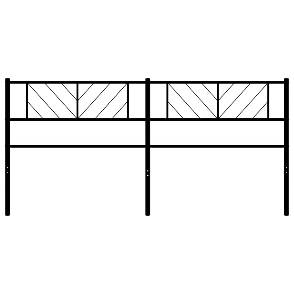 Vervangend hoofdbord 180 cm metaal zwart