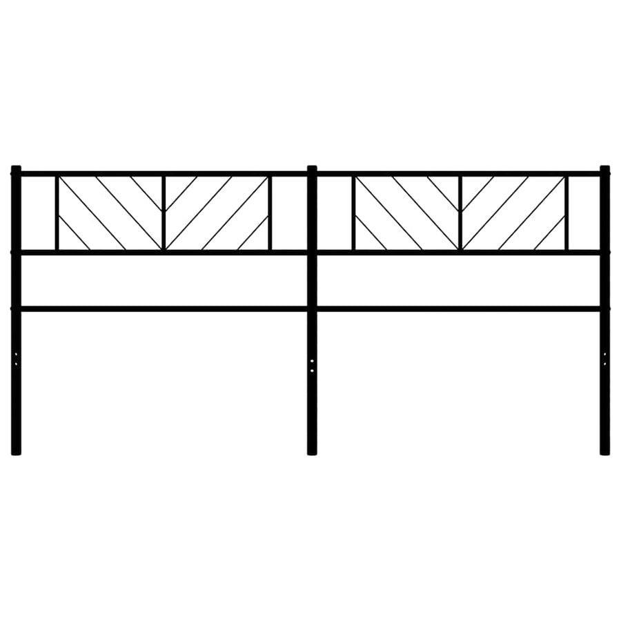 Vervangend hoofdbord 180 cm metaal zwart