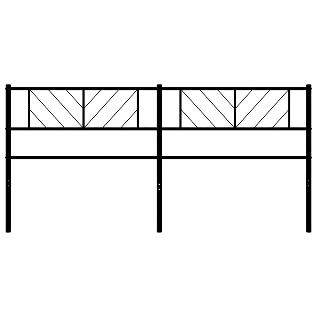 Hoofdbord 193 Cm Metaal Zwart