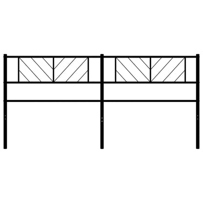 Hoofdbord 193 Cm Metaal Zwart