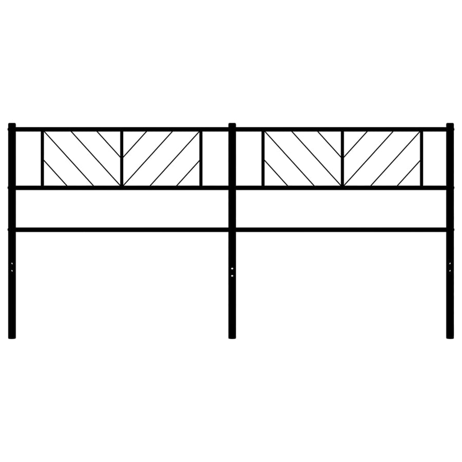 Hoofdbord 193 Cm Metaal Zwart