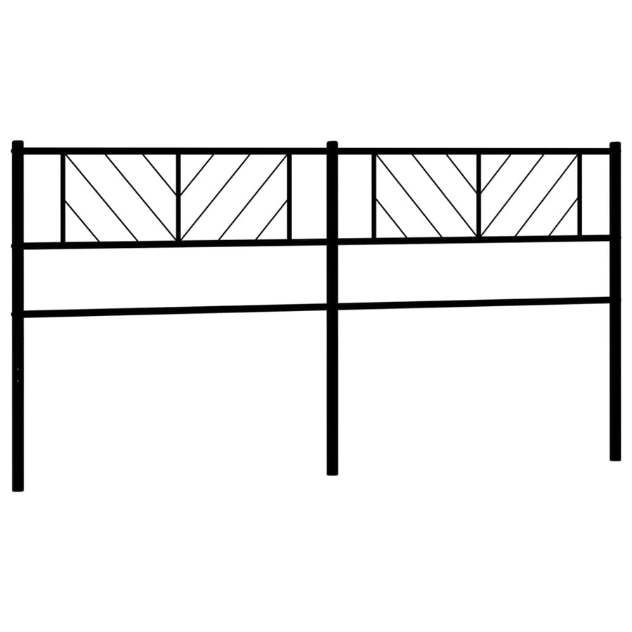 Hoofdbord 200 Cm Metaal Zwart