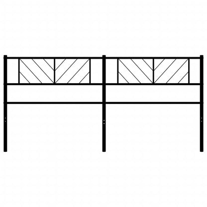 Hoofdbord 200 Cm Metaal Zwart