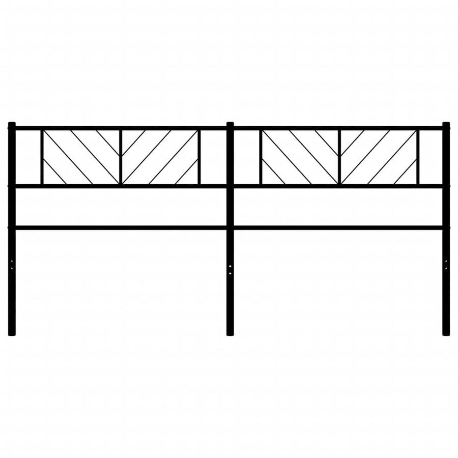 Hoofdbord 200 Cm Metaal Zwart